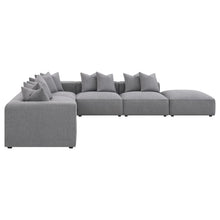 Jennifer 6 Piece Upholstered Modular Sectional – Grey
