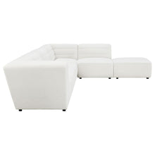 Sunny 6 Piece Upholstered Modular Sectional Sofa – Ivory Sherpa