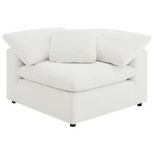 Raleigh 6 Piece Boucle Upholstered Modular Sectional with Ottoman 175.5" x 133.5" – Ivory