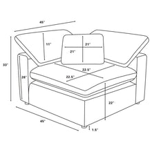 Raleigh 6 Piece Boucle Upholstered Modular Sectional with Ottoman 175.5" x 133.5" – Ivory