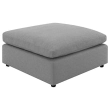 Raleigh 6 Piece Boucle Upholstered Modular Sectional with Ottoman 175.5" x 133.5" – Grey