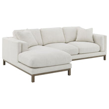 Geneva Boucle Upholstered Sectional Chaise Sofa – Sand