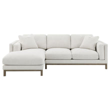 Geneva Boucle Upholstered Sectional Chaise Sofa – Sand