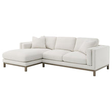 Geneva Boucle Upholstered Sectional Chaise Sofa – Sand