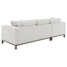 Geneva Boucle Upholstered Sectional Chaise Sofa – Sand