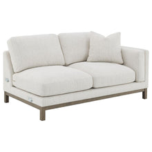 Geneva Boucle Upholstered Sectional Chaise Sofa – Sand