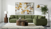 Elysia 6 Piece Fabric Upholstered Modular Sectional Sofa – Green