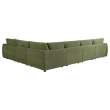 Elysia 6 Piece Fabric Upholstered Modular Sectional Sofa – Green