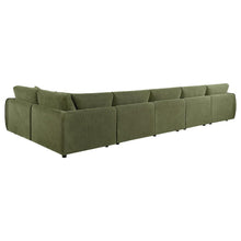 Elysia 6 Piece Fabric Upholstered Modular Sectional Sofa – Green