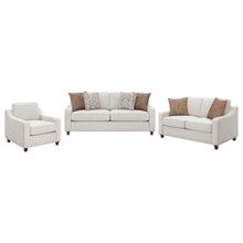 Christine 3 Piece Upholstered Sloped Arm Sofa Set – Beige