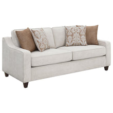 Christine 3 Piece Upholstered Sloped Arm Sofa Set – Beige