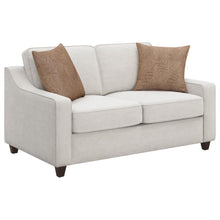 Christine 3 Piece Upholstered Sloped Arm Sofa Set – Beige