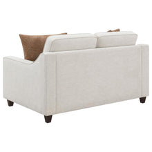 Christine 3 Piece Upholstered Sloped Arm Sofa Set – Beige