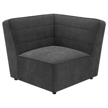 Sunny 6 Piece Upholstered Modular Sectional Sofa – Dark Charcoal Boucle