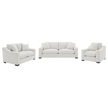 Ashlyn 3 Piece Upholstered Sloped Arm Sofa Set – Sand
