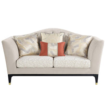 Tayden - Loveseat With 4 Pillows - Beige Velvet