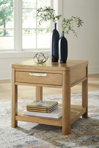 Rencott - Light Brown - Rectangular End Table