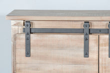 TV Console With Barn Door - Beige