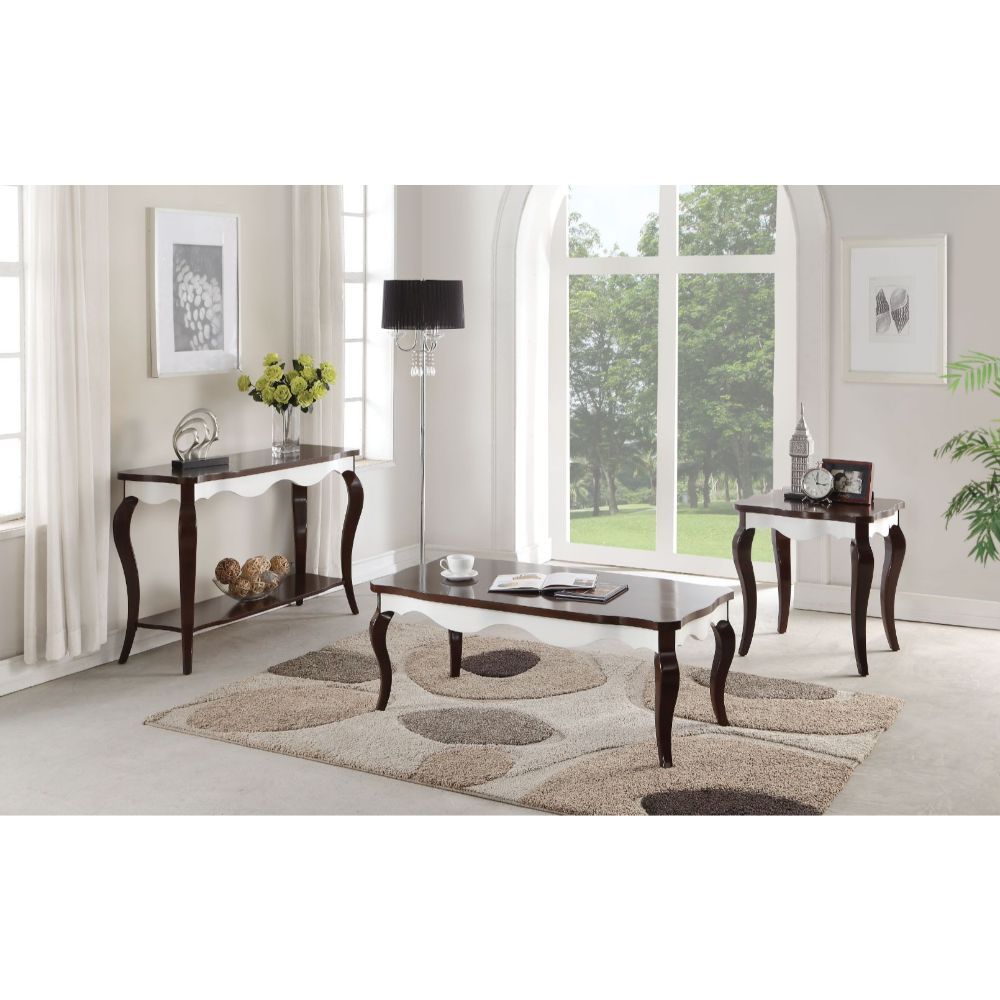 Mathias - Coffee Table - White & Walnut