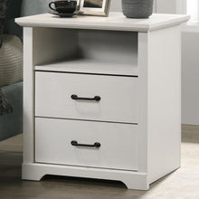 Elara 22"W White 2-Drawer Nightstand Bedside Table