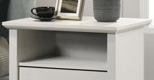 Elara 22"W White 2-Drawer Nightstand Bedside Table