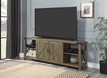 Abiram - TV Stand - Rustic Oak