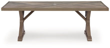 Laguna Heights - Rectangular Dining Table With Umbrella Option - Beige