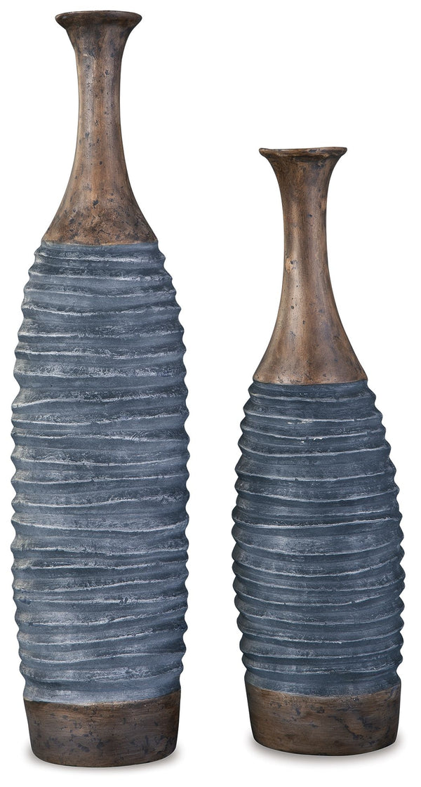 Blayze Vase Set (Set of 2) Antique Gray / Brown