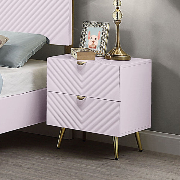 Gaines Nightstand Pink High Gloss