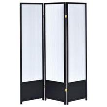 Calix - 3-Panel Room Divider Folding Shoji Screen - Black