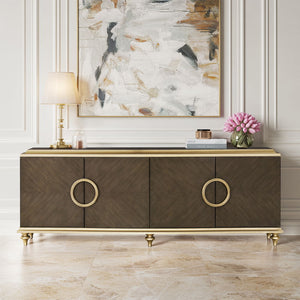 Console Cabinet - Light Brown