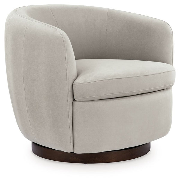 Annbury Swivel Accent Chair Light Beige