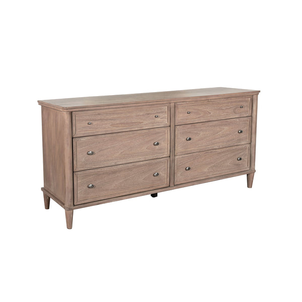 Transitional 6-Drawer Dresser Oak Grove