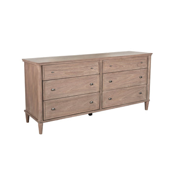 Transitional - 6-Drawer Dresser - Oak Grove