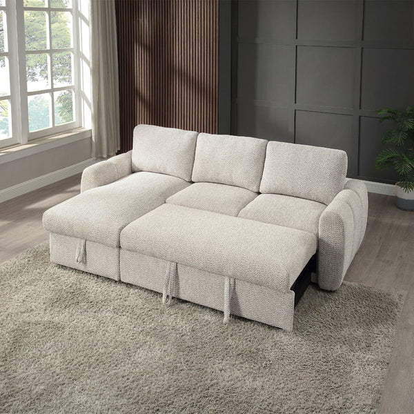 Nuriel Reversible Sectional Sofa With Sleeper & Storage