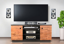 Media Cabinet - Black Magic / Rustic Acacia