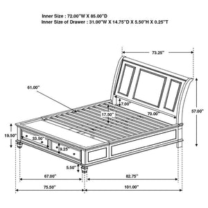 Sandy Beach - Storage Bed Bedroom Set