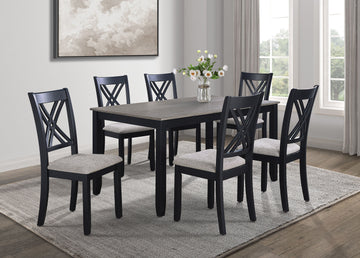 Eloise - 7 Piece Dinette Set - Charcoal / Gray