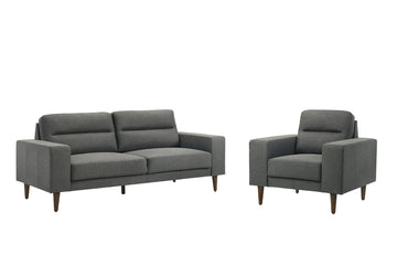 Vale - 2 Piece Sofa & Chair - Gray