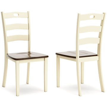 Woodanville - Dining Room Side Chair (Set of 2) - Cream / Brown