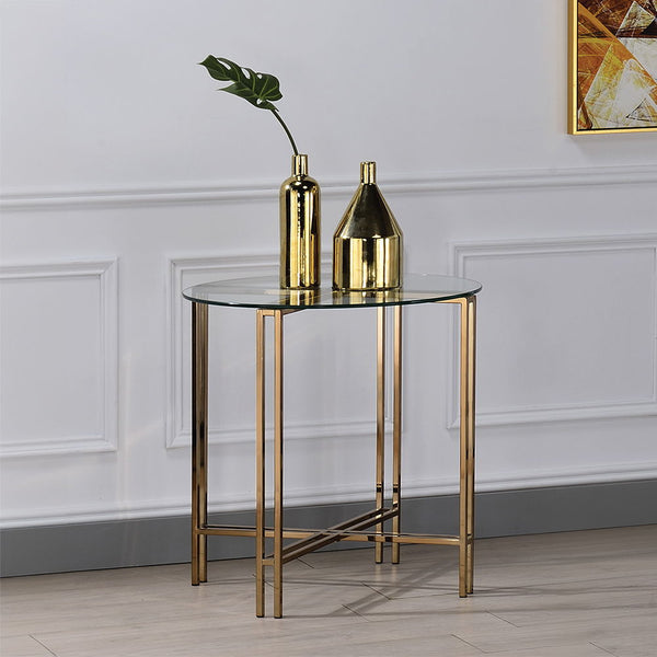 Veises End Table Champagne