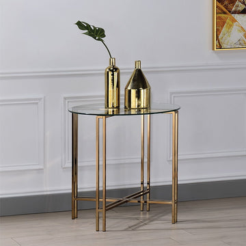 Veises - End Table - Champagne