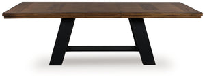 Greddinton - Brown / Black - Dining Extension Table