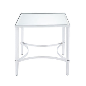 Petunia - End Table - Mirrored & Chrome