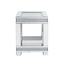 Noralie - 20" Square End Table - Mirrored & Faux Diamonds