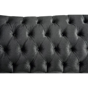 Gaura - Loveseat - Dark Gray Velvet