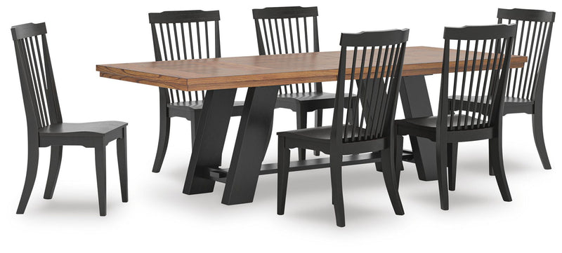 Greddinton - Extension Dining Table Set complete set