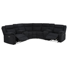 Hagen Upholstered Power Reclining Sectional Sofa – Steel Grey