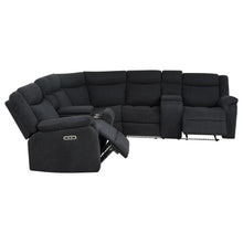 Hagen Upholstered Power Reclining Sectional Sofa – Steel Grey