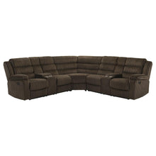 Atkinson Upholstered Reclining Sectional Sofa – Chocolate